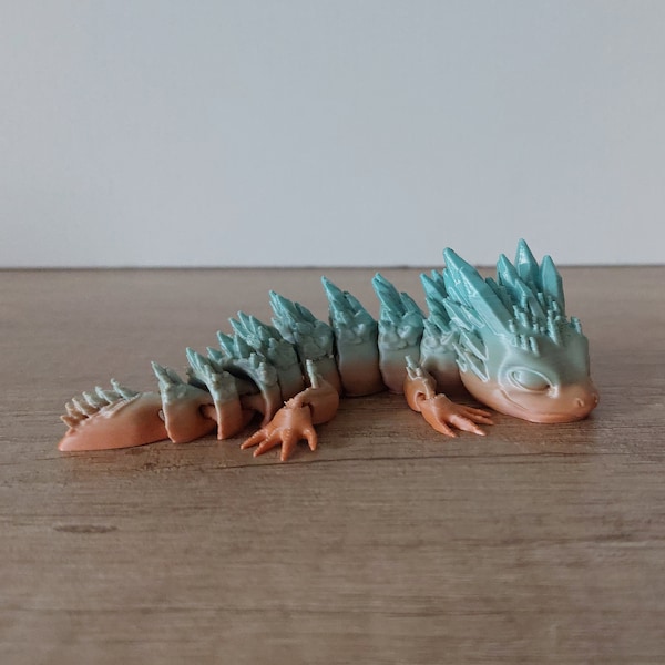 Bewegliche Eidechse aus 3D-Drucker - viele Farben möglich - Süss + niedlich - teenage Lizard