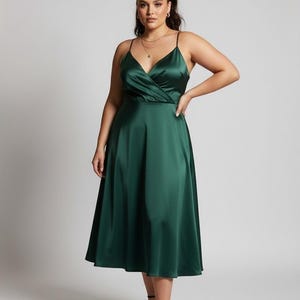green emerald velvet dress Enchante, Emerald green short silk slip dress Mini slip dress green 10 –  galdiva main image 0