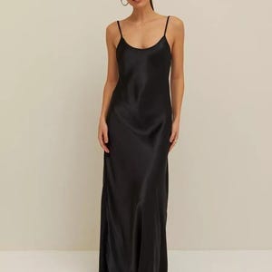 Black Flowy Sleeveless Maxi Dress - Etsy