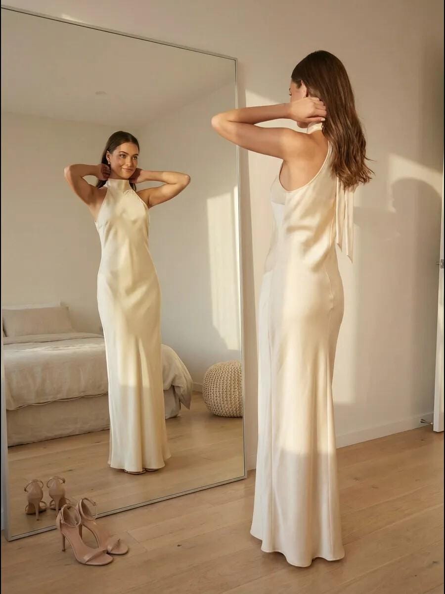 Champagne Dress Backless - Etsy