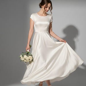 cap sleeve ivory dress Ivory Cap Sleeve See Through Boho Wedding Dresses Beach Bridal Dress AWD1415