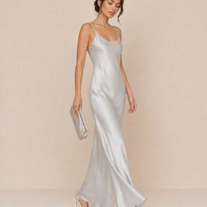 etsy silk slip dress Emerald Italian Silk Satin Slip Dress Adjustable Fit