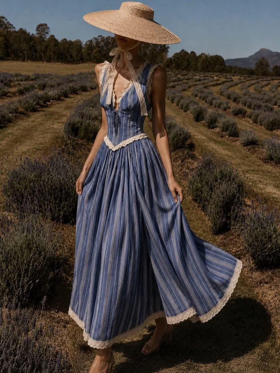 Summer Dusty Blue Dress - Etsy