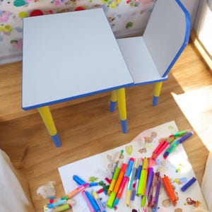 Unique Handmade Wooden Kids Table and Chair Set -  Wooden Furniture