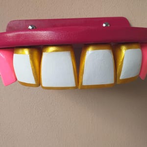 Handmade gold framed covered nostalgia retro dental teeth hanger