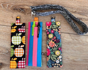 Fabric Lanyard Pen Holder – Teacher Gift, Pen Sleeve