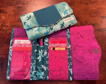 Cartera de mujer de tres pliegues - Cartera plegable - Cartera con cierre magnético