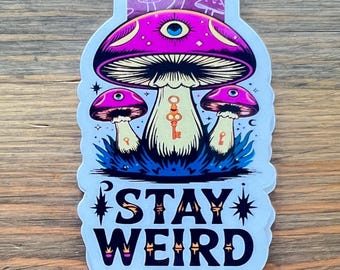 Marcapáginas magnético con forma de seta «Stay Weird» – Regalo para amantes de los libros