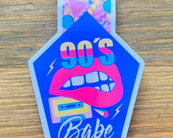 Marcapáginas magnético "Totally 90's Babe" (accesorio impermeable para libros)