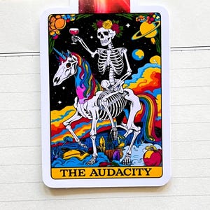 The Audacity Tarot Card Magnetic Bookmark – Water Resistant Planner Accessory