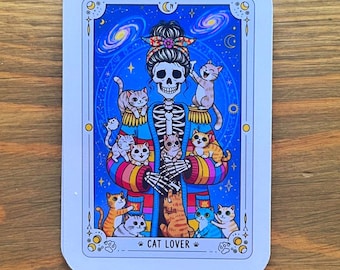 Marcador magnético de Tarot para amantes de los gatos: accesorio impermeable para agendas