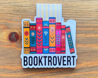 Booktrovert - Marcapáginas magnético - Regalo resistente al agua