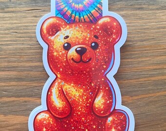 Marcador magnético de osito de goma dorado brillante – Resistente al agua