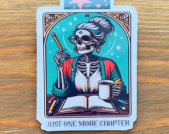 Marcapáginas magnético con la carta del Tarot "Solo un capítulo más" – Regalo para amantes de la lectura