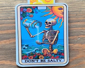 Marcapáginas magnético del Tarot "No seas salado" – Accesorio de agenda resistente al agua