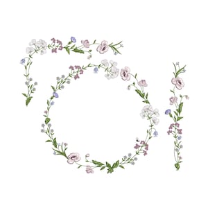 Gartenkranz Maschinenstickerei, 6 Größen