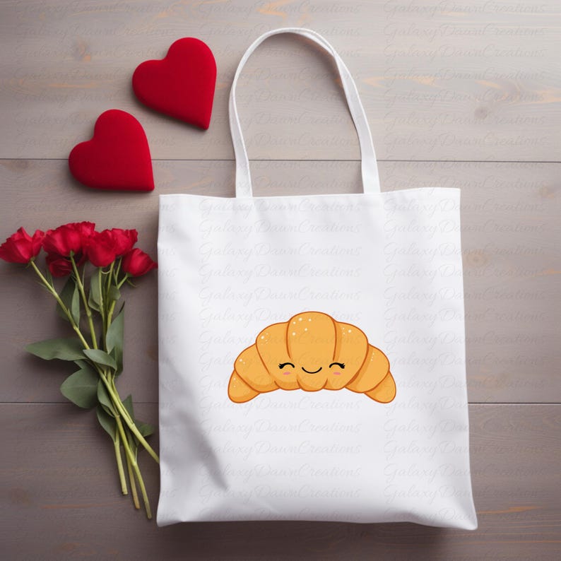 Kawaii Croissant Clipart, Cute Cartoon Breakfast Pastry PNG, French ...