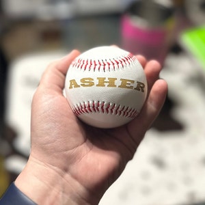 Laser engraved baseball