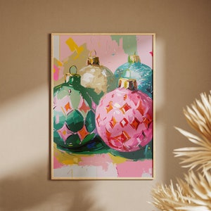 Christmas Ornaments Print, Holiday Print, Christmas Wall Art, Christmas Decor, Christmas Print, Ornaments Print, Christmas Tree Decor, Print