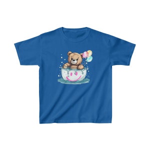 Camiseta de algodón pesado para niños, camisa de oso de peluche, camisa de oso de peluche vintage, camisa de oso de peluche retro, camiseta de oso fresco, camisa de oso divertido, regalo de verano imagen 7