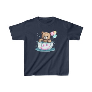Camiseta de algodón pesado para niños, camisa de oso de peluche, camisa de oso de peluche vintage, camisa de oso de peluche retro, camiseta de oso fresco, camisa de oso divertido, regalo de verano imagen 3