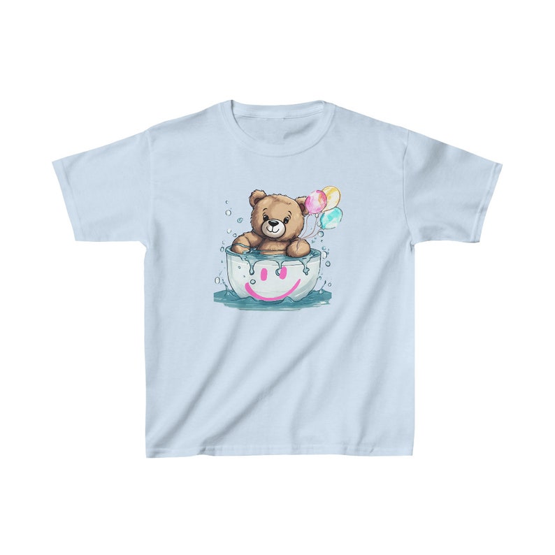 Camiseta de algodón pesado para niños, camisa de oso de peluche, camisa de oso de peluche vintage, camisa de oso de peluche retro, camiseta de oso fresco, camisa de oso divertido, regalo de verano imagen 6
