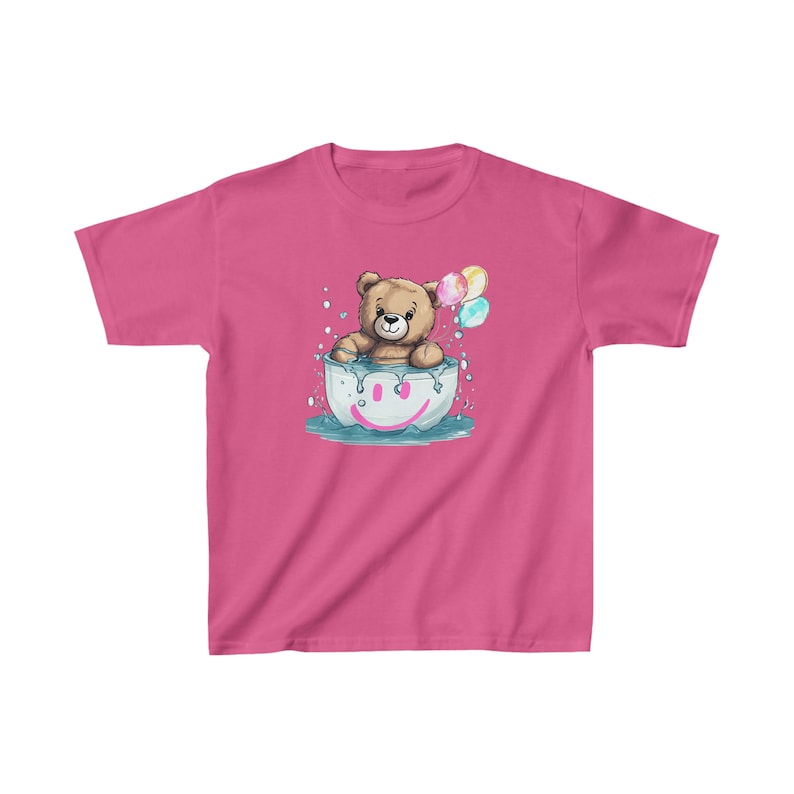 Camiseta de algodón pesado para niños, camisa de oso de peluche, camisa de oso de peluche vintage, camisa de oso de peluche retro, camiseta de oso fresco, camisa de oso divertido, regalo de verano imagen 2