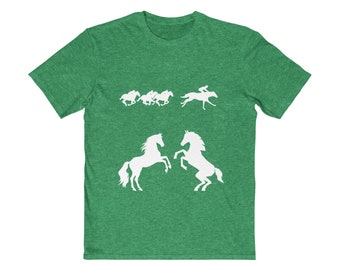 Camiseta para amantes de los caballos, regalo para amantes de los caballos blancos, linda camisa de caballo, regalo para los amantes de los caballos, camiseta divertida de granjero de moda, regalo para el dueño de caballos