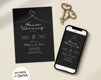 Housewarming Invitation Templates Canva, Housewarming Party Invitation, House Warming Invitation card, House Warming Party Invitation Evite