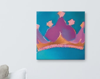 Princess Crown Oil Painting Canvas Print My Princess Wall Art