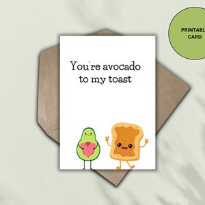 Old English Co. Hochzeitstagskarte 'Avocado To My Toast' - Lustige Jubiläumskarte Für Paare (15x15 Cm, Blanko Innen) - Geschenk Für Ehemann, Ehefrau, Partner