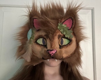 Custom Made Lion Mask With Hand-Made Lion Tail.