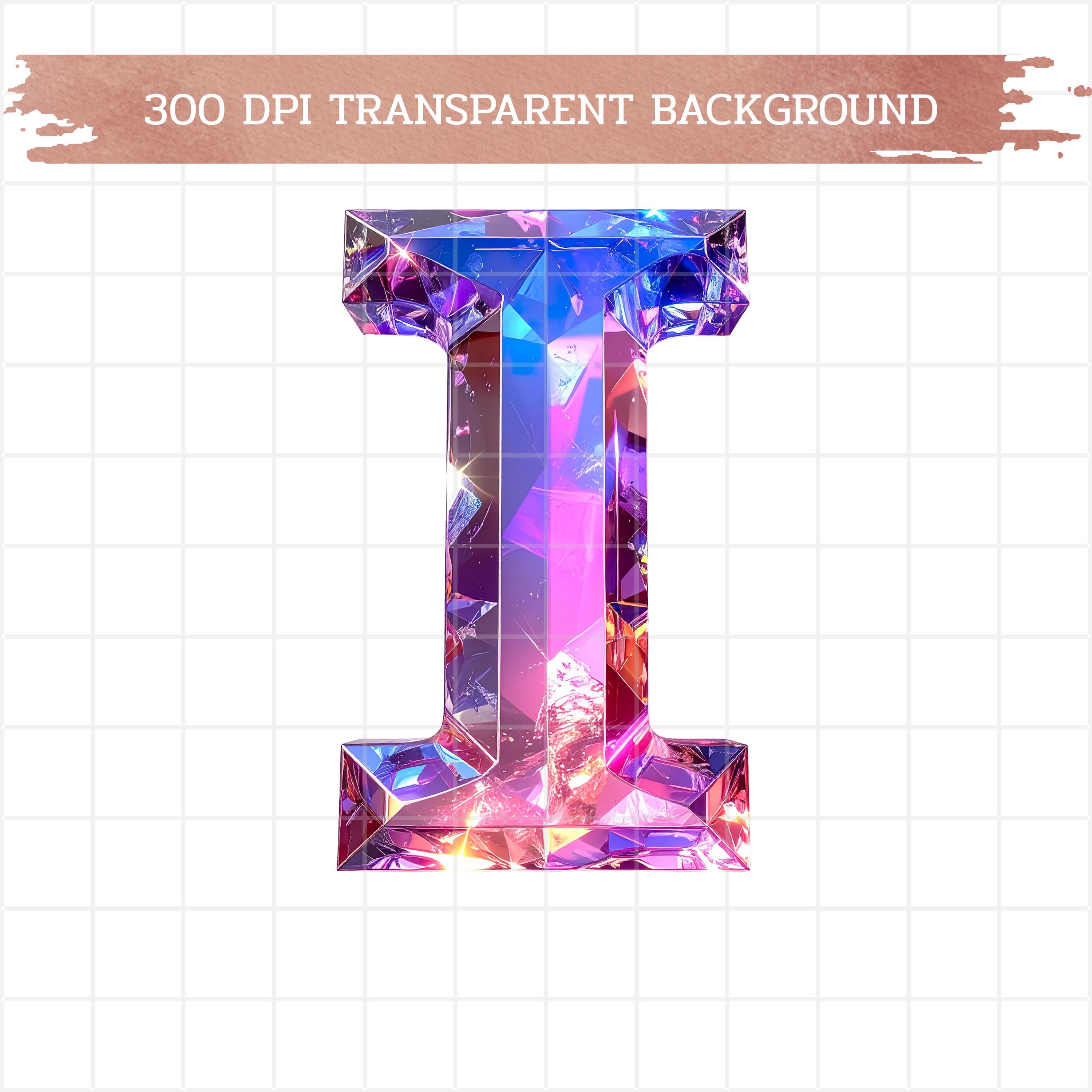 Crystal Alphabet & Numbers PNG | Gemstone Letters Clipart | Sparkling ...