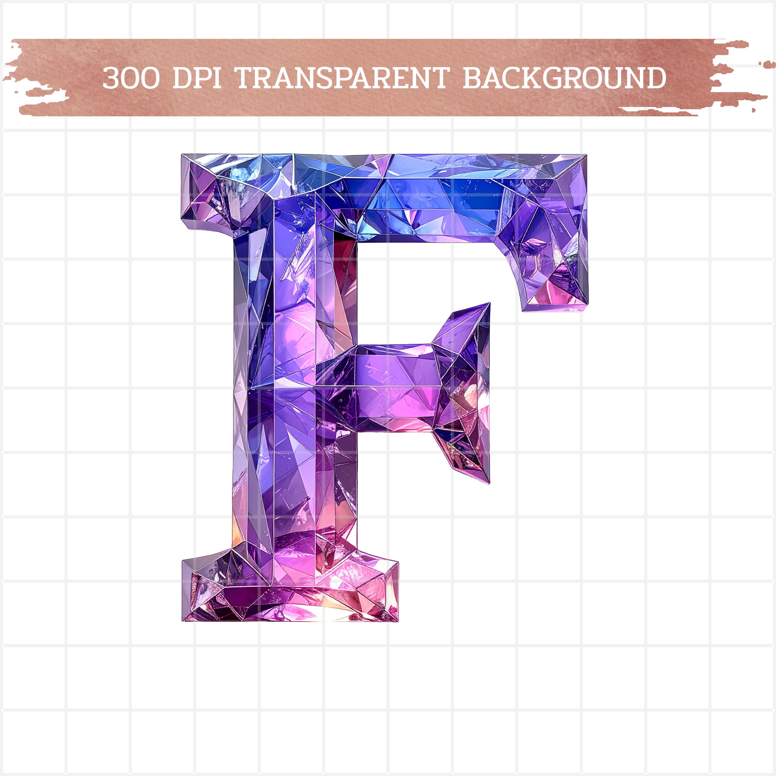 Crystal Alphabet & Numbers PNG | Gemstone Letters Clipart | Sparkling ...