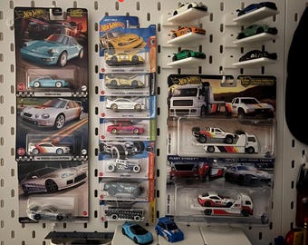 Soporte para tablero perforado de Hot Wheels de Ikea PARA TARJETAS CORTAS