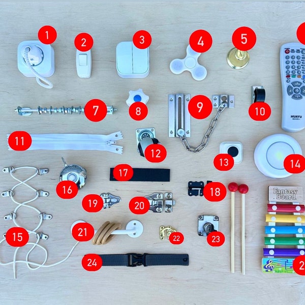 Éléments sensoriels pour tableau, loquets pour tableau occupé pour tout-petits, pièces de tableau occupées en bois à faire soi-même, pièces de tableau occupées, accessoires de tableau occupés, jouets Montessori