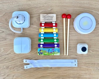 Pièces de tableau occupées pour tout-petits, kit de pièces de tableau occupé, tableau occupé zubehr, accessoires de tableau occupés à faire soi-même, éléments sensoriels de tableau, tableau d'activités