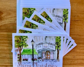 Christmas Cards - Sunrise Theater, Southern Pines, NC.