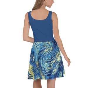 Van Gogh Inspired Starry Night Skater Dress
