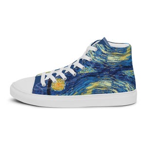 Women’s Van Gogh Starry Night high top canvas shoes