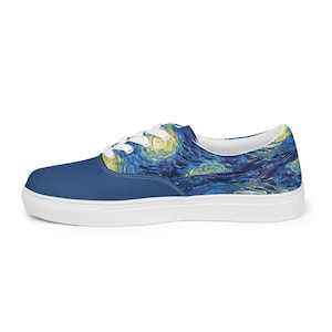 Men’s Van Gogh Starry Night lace-up canvas shoes