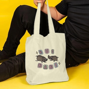 Bug Babe Tote, Bug Bag, Entomology, Bug Lover, Bug Gifts, Insect Tote, Plastic Free Bag, Cute Totes