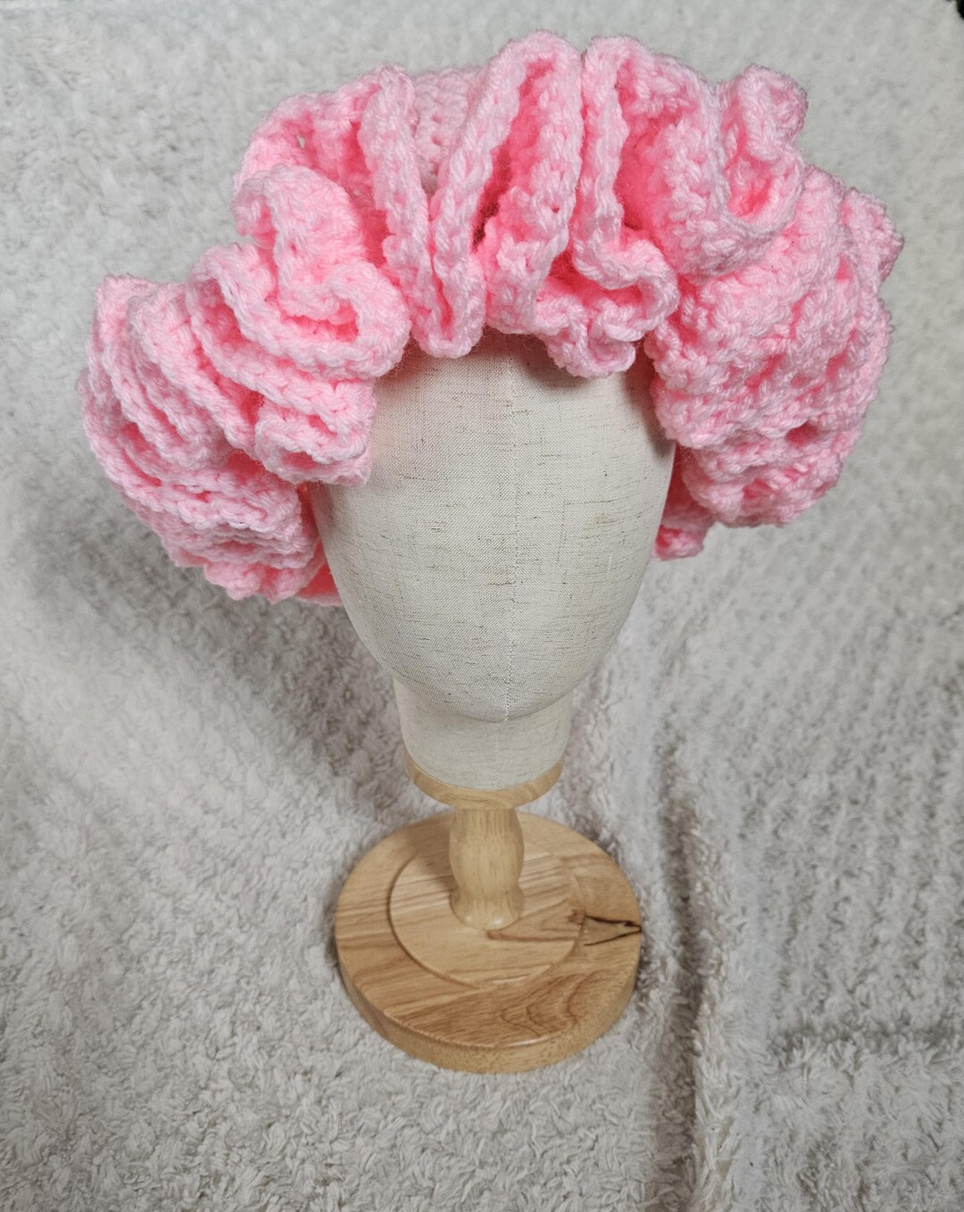 Handmade Crochet Ruffle Hat - Etsy