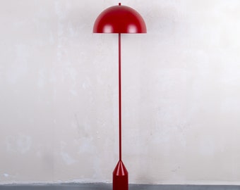 Radii Red Matte Floor Lamp