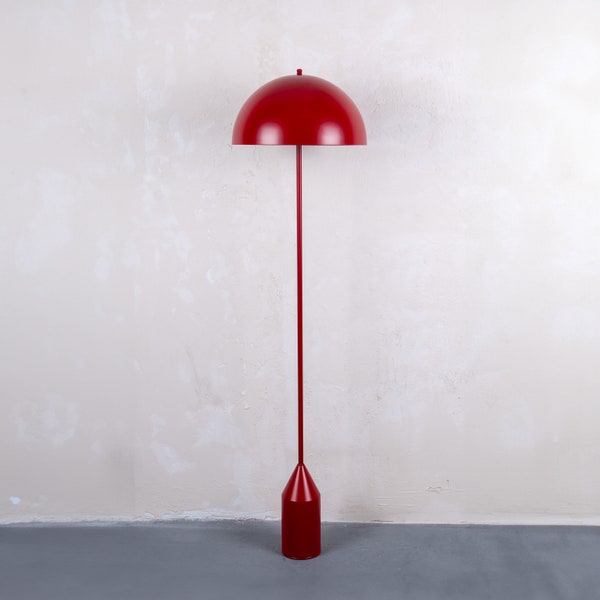 Radii Red Matte Floor Lamp