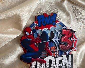 Adorno para tarta de Spider-Man