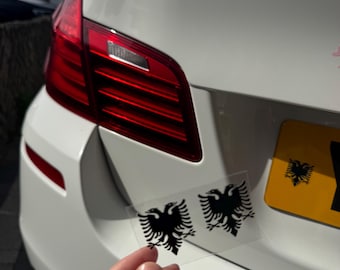 Mini Albanian Eagle UV sticker - 2pc set