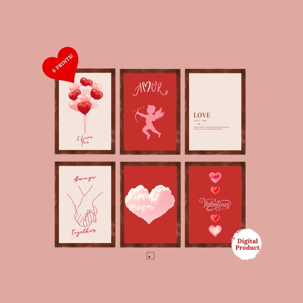 Valentines Printable Wall Art | Valentines Wall Art | Valentine Digital Print | Valentines Print | Valentine Art Prints | Valentine Decor