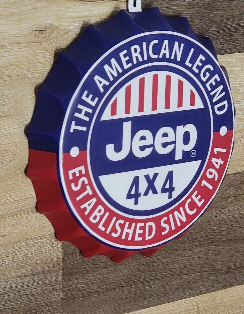 Jeep the American Legend Metal Sign Vintage Garage Wall Decor Jeep ...
