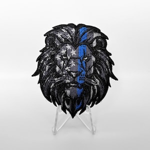 Lion Thin Blue Line  Flag Patch